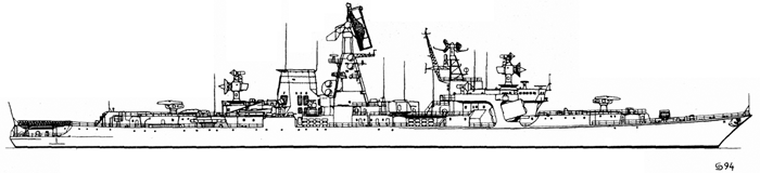 Большой противолодочный корабль проекта 1134Б - Общий вид