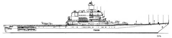 Тяжелый авианесущий крейсер проекта 11434 - Общий вид