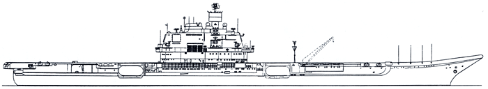 Тяжелый авианесущий крейсер проекта 11435 - Общий вид 
