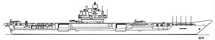 Тяжелый атомный авианесущий крейсер проекта 11437 - Общий вид