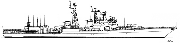 Большой противолодочный корабль проекта 1155 - Общий вид