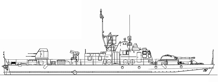 Пограничные сторожевые корабли и артиллерийские катера проекта 1204 - Общий вид
