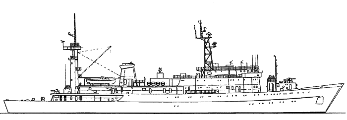 Большой разведывательный корабль проекта 12884 - Общий вид