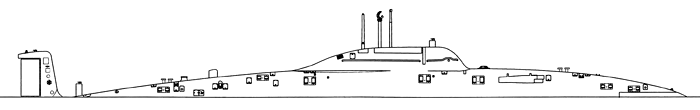 Средняя подводная лодка-лаборатория проекта 1710 - Общий вид