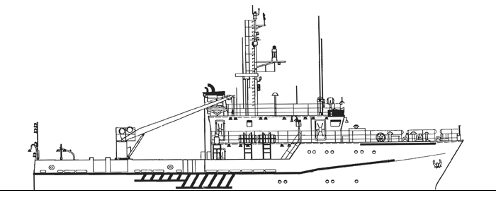 Большой гидрографический катер проекта 19920 - Общий вид