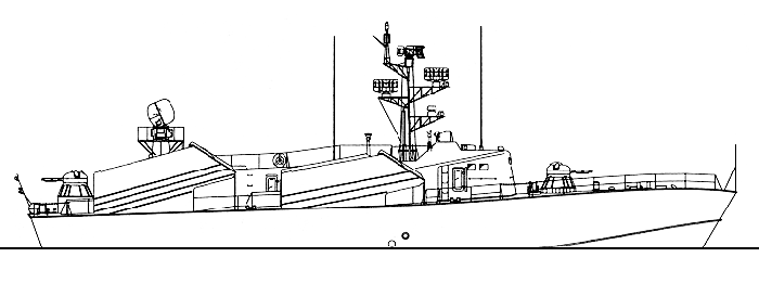 Большой ракетный катер проекта 205 - Общий вид