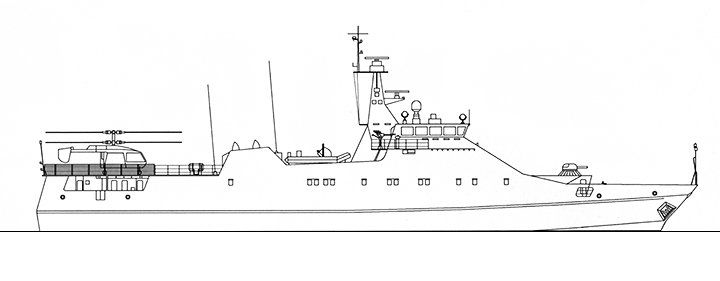 Пограничный сторожевой корабль проекта 22460 - Общий вид