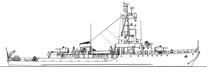 Морской тральщик проекта 254К - Общий вид