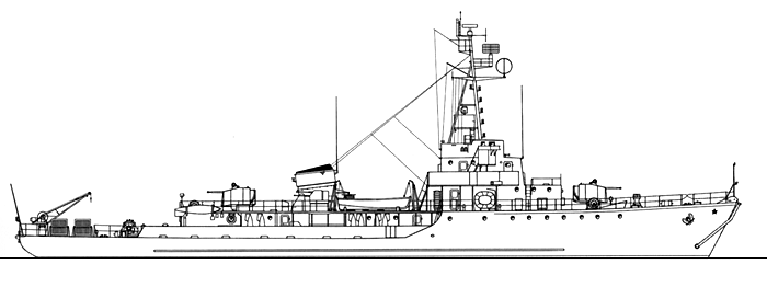 Морской тральщик проекта 254М - Общий вид