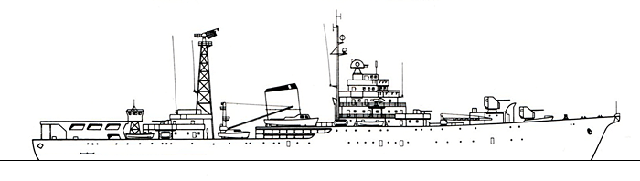 Плавучая база подводных лодок проекта 310 - Общий вид