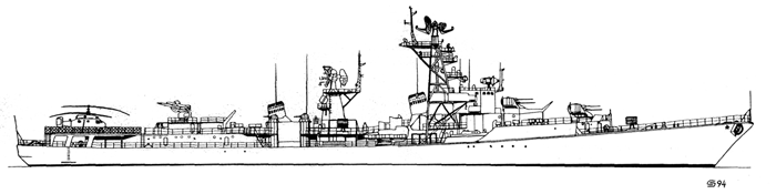 Большой противолодочный корабль проекта 57А - Общий вид