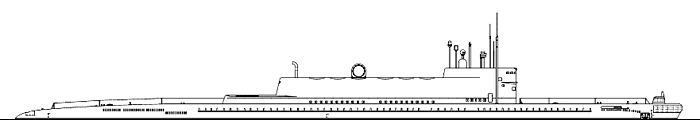 Крейсерская подводная лодка проекта 601 - Общий вид
