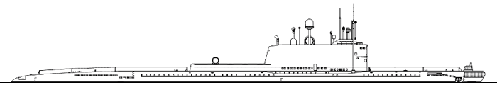 Крейсерская подводная лодка проекта 605 - Общий вид