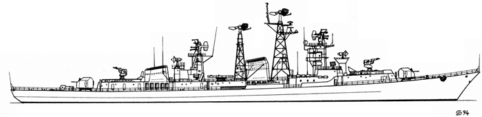 Большой противолодочный корабль проекта 61 - Общий вид
