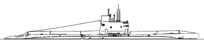 Малыая подводная лодка проекта А615 - Общий вид