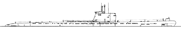 Большая подводная лодка проекта 641 - Общий вид