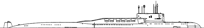 Крейсерская подводная лодка проекта 667Б - Общий вид