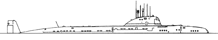 Крейсерская подводная лодка проекта 671 - Общий вид