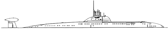 Крейсерская подводная лодка проекта 671РТМ - Общий вид
