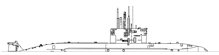 Большая подводная лодка проекта 677 - Общий вид