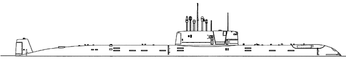 Большая подводная лодка проекта 685 - Общий вид