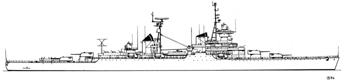 Легкий крейсер проекта 68бис - Общий вид