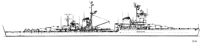Легкие крейсер проекта 68К - Общий вид