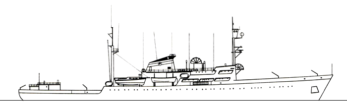 Экспедиционное океанографическое судно проекта 850 - Общий вид