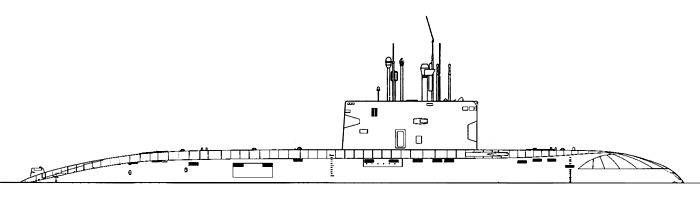 Большая подводная лодка проекта 877 - Общий вид