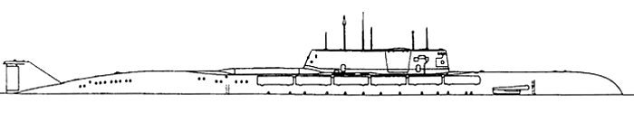 Крейсерская подводная лодка проекта 949А - Общий вид