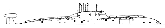 Атомные большие подводные лодки проекта 971 - Общий вид