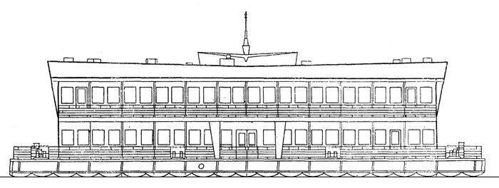 Рейдовое судно обеспечения проекта Р140 - Общий вид 