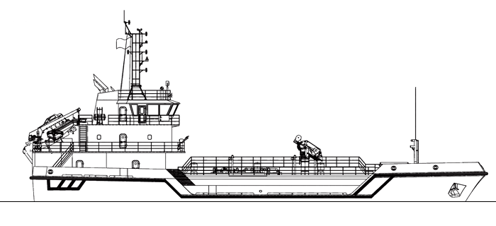 Морская самоходная наливная баржа проекта СКПО-1000 - Общий вид